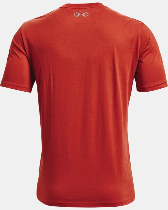 Men's UA Team Issue Wordmark Short Sleeve, Orange, pdpMainDesktop image number 5